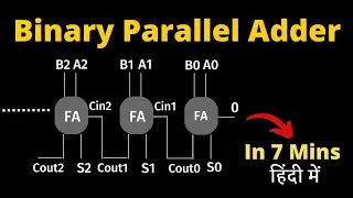 binary parallel adder or ripple adder in Combinational circuit || Digital Logic in Hindi