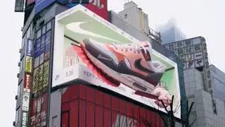 3D billboard in China 🇨🇳 Tokyo 🤯🤯😱 #3d #3danimation