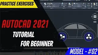 AUTOCAD 2D FOR BEGINNERS ll AUTOCAD 2021 COMPLETE COURSE ll MECHANICAL DRAWINGS FOR PRACTICE