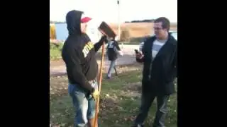 Holy crap! Dude flips out and snaps neck!
