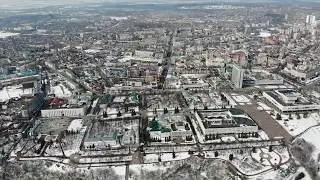 Центр Ульяновска с высоты птичьего полета. 31 марта 2019