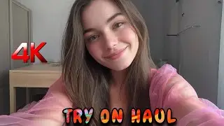 4K Pink Lingerie Try On Haul | Transparent Sheer Lingerie Try On Haul 2025