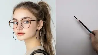 How to draw face Step by Step ( Wearing glasses )  |  Easy Portrait Drawing Tutorial