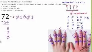How to Convert from Decimal to Hexadecimal - Finger Subnetting Method #6