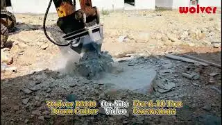 Wolver BM40 Drum Cutter For 6-10 Ton Excavators On-Site Video