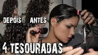 Como faço MEU CORTE de CABELO CACHEADO/ONDULADO em casa (Ella Leal)