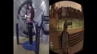 Future Of Gaming Realistic 3D Virtual Gaming System With Treadmill!