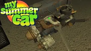 My Summer Car! - Finishing the Engine! Working in the dark! EP2
