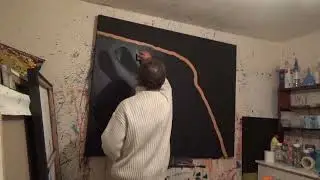 Using a sponge to fill in your painting