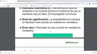 Prueba de hipótesis / conceptos