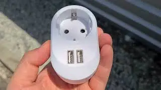 USB Socket Adaptor (Silvercrest, EU plug, 220V AC)