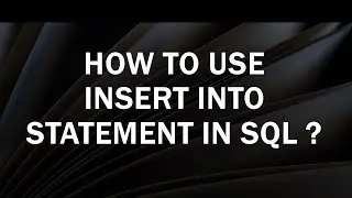 How to use Insert Into Statement in SQL to update Records