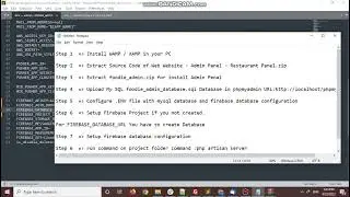FOODIE - Setup Foodie Admin Panel + Firebase Database
