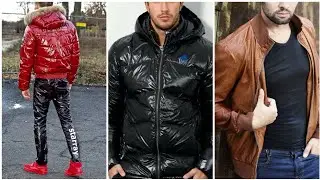 trendy designer fancy latex men jacket design
