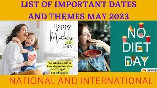 May 2023: Full List of important National and International Days | Special days in May 2023