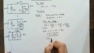 Source Free RL circuit solution easy steps | First Order Circuits # 2