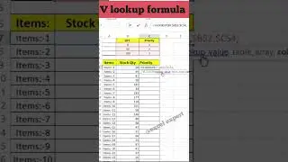 basic v lookup formula in Excel/priority in Excel 