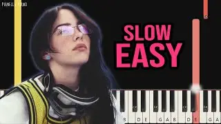 Billie Eilish - BIRDS OF A FEATHER | SLOW EASY Piano Tutorial by Pianella Piano