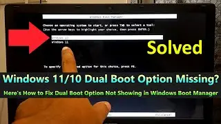Windows 11/10 Dual Boot Option Missing? Fix Dual Boot Option Not Showing in Windows Boot Manager