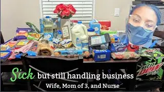 Being SICK does not stop MOM LIFE‼️ | After work cook with me + FILL IN grocery haul