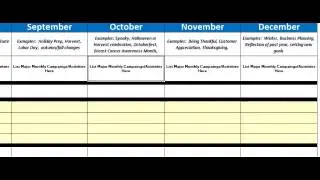 SRB Solutions Annual Marketing Calendar Tutorial