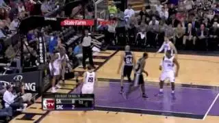 Manu Ginobili Nice Behind The Back Dribble And Layup VS Kings 4-6-10