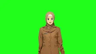 Animasi Guru Mengajar Greenscreen  - Muslim Teacher Teaching Greenscreen