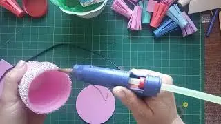 Clown lamp made from isolon scraps
