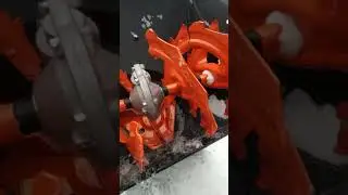 Filling the gearbox with graphite grease in the Patriot Pro 750 snow removal equipment