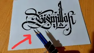 how to make calligraphy using 2 pencils