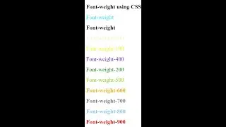 how to increase font weight in HTML 