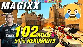 magixx 102 FRAGS IN ONE GAME! 51% HS!🔥 CSGO magixx POV