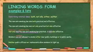 How to Use Linking Words: For Example, First, Second