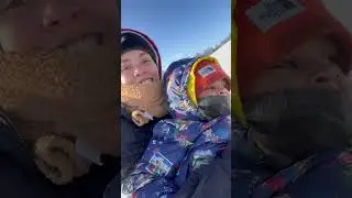 Sledding accident 😂 #she was not hurt #sledding #snowday #family #funnyvideo #funny #winter #fyp