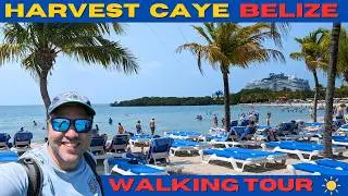 Harvest Caye Belize Walking Tour: NCL's Private Island! ☀️🌴