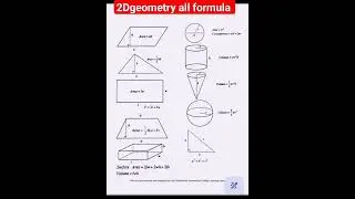 2Dgeometry all formula | revision notes | 