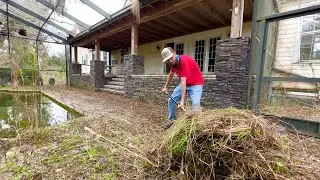 This MANSION has a BEAUTIFUL back patio HIDDEN under years of NEGLECT!!!