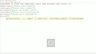 || Q2 || Write a program to print your Biodata | Print biodata | Python biodata | Print your name