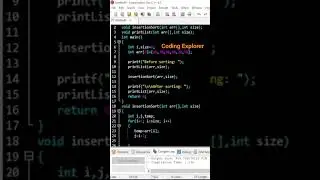 Insertion Sort algorithm- Data Structure