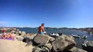 Time lapse Plage Beach strand Port Grimaud Var Prairies de la mer