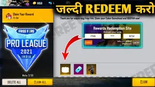 FREE FIRE REDEEM CODE TODAY, FFPL REDEEM CODE,FFPL GRAND FINAL REWARDS REDEEM CODE