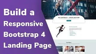 Responsive Bootstrap 4 Landing Page with Sticky Navigation Bar