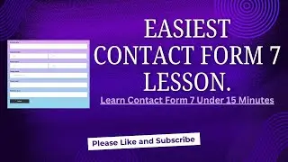 Contact Form 7 | Complete tutorial | Easy to understand | WordPress | 2024