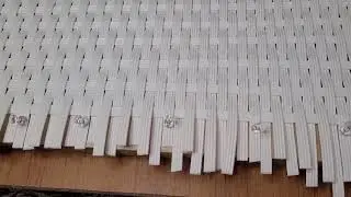 Плетем из ротанга. Белоснежный коврик под елку.