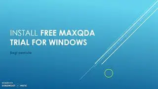 Part 1 Install Free MaxQDA 2020 Trial for Windows for Beginner