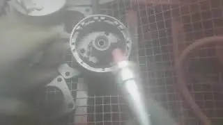 Alumīnija strūklošana ar korundu. Aluminium blasting with korund.