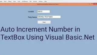 Auto Increment Number in TextBox Using Visual Basic.net | VB.net | Anmol VB.net Bumrah