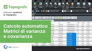 Topografo - Modulo T: Calcolo automatico delle matrici di varianza e covarianza per Pregeo