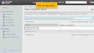 Viewing a report of application installs in Plesk