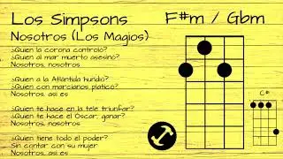 Los Simpsons - Los Magios UKULELE TUTORIAL W/ LYRICS